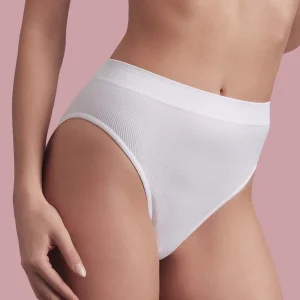 Slip vita alta senza cuciture a costine