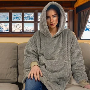 Felpone riscaldabile Oversize in microfibra rasocashmere luxury da 440 gr/mq Vilm di S&G Home