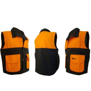 Gilet wood 100% cotone cerato verde e orange