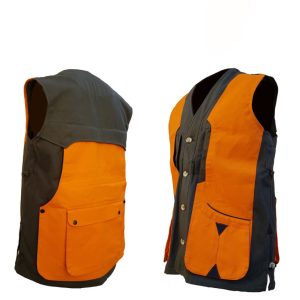 Gilet terminio in canvas leggero verde/orange