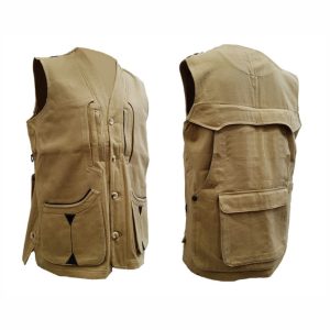 Gilet terminio in canvas leggero beige
