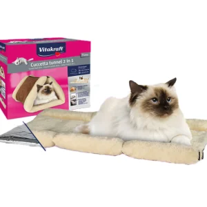 Vitakraft - Cuccetta tunnel 2 in 1 auto-riscaldante