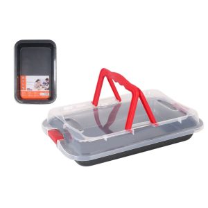 Teglia forno con coperchio per il trasporto