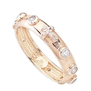 Anello Rosario Rosé con Zirconi