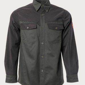 Camicia da caccia verde con rinforzi in tessuto tecnico RS Hunting C250