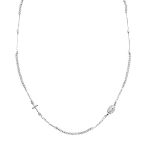 Collana Girocollo Croce e Miracolosa con Sfere Diamantate