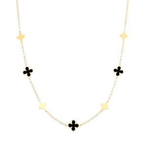 Collana Fiori di Madreperla Nera