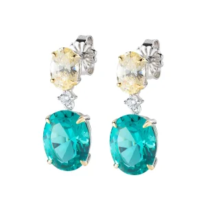 Orecchini Cocktail Zirconi Smeraldo e Limone