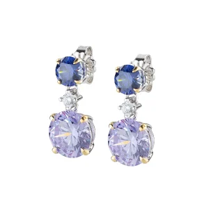 Orecchini Cocktail Zirconi Lilla e Tanzanite