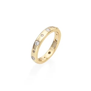 Fede Zirconi Incastonati Dorata