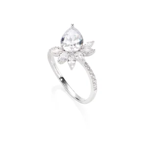 Anello Stardust Goccia Bianca