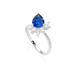 Anello Stardust Goccia Blu