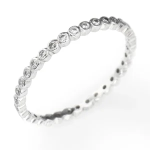 Anello Fedina Eternity Castoni Tondi