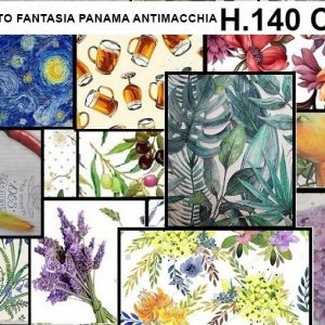 Tessuto fantasia panama antimacchia