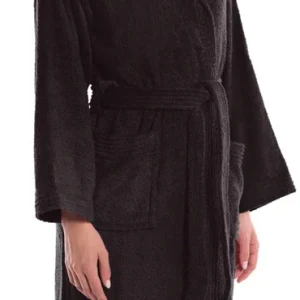 Accappatoio Unisex Minorca in spugna di cotone di Caleffi - Con cappuccio, tasche e cintura - morbido ed assorbente