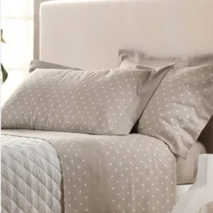 Completo Letto in Flanella  Caldo Cotone Jolie Firenze a Pois – Caldo Invernale