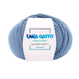 Gomitolo 100% Pura Lana Vergine Merino Extrafine, Lana Gatto - Tonalità Blu