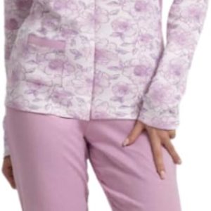 Galeone – Biancheria e Tessuti Pigiama Donna invernale Linea Prestige Aperto Colore Rosa