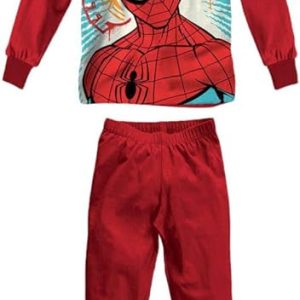 Sabor Pigiama Bambino Manica Lunga in Cotone Interlock – Spiderman – colore Rosso